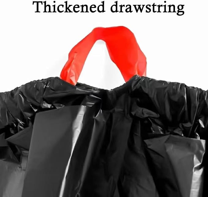 Large Black Trash Bags 20-21 Gallon Drawstring Garbage Bags, Measuring 28x 33.8 - Image 6