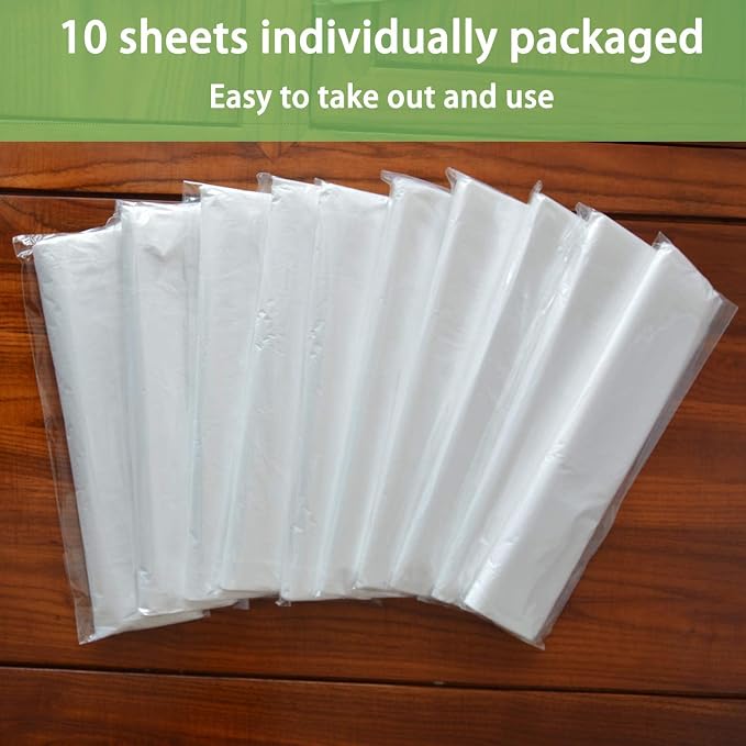 10 Piece Painter Plastic Drop Cloths Sheet, Waterproof Anti-dust Cover - Image 3