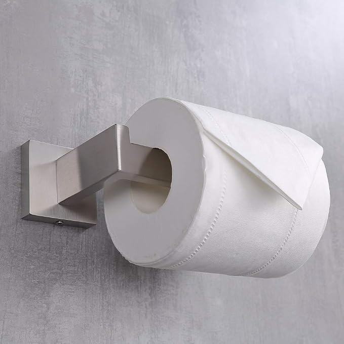 TASTOS Toilet Paper Holder Brushed Nickel 2 Pack, Toilet Tissue Roll Holders - Image 3