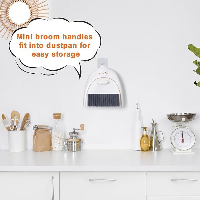 Mini Dustpan and Brush Set, Small Handheld Dust Pan - Image 4