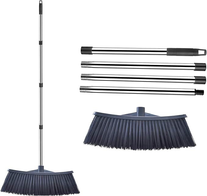 Heavy-Duty Outdoor Broom with 62-Inch Stainless Steel Handle - Image 4