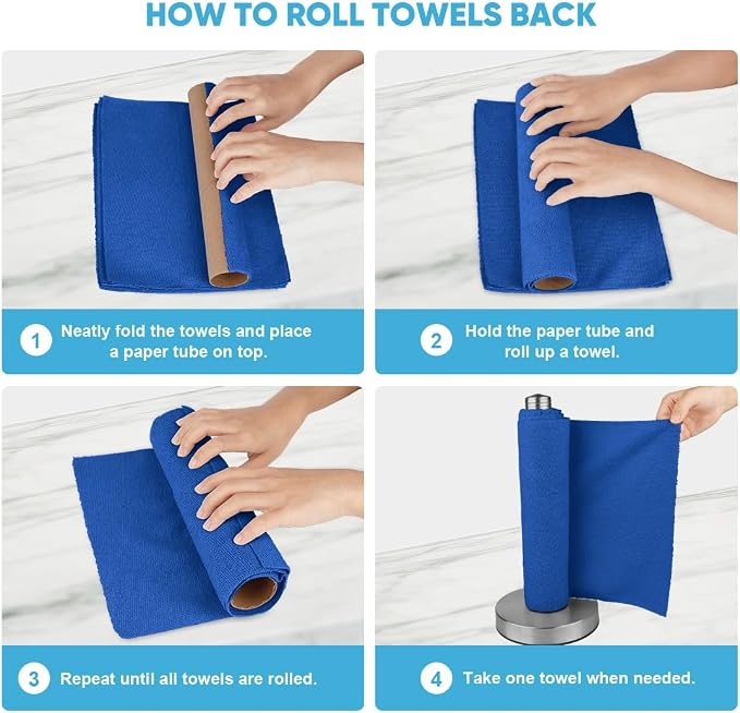 AIDEA Microfiber Cleaning Cloth 165 Sheets 3 Roll, Microfiber Towels - Image 7