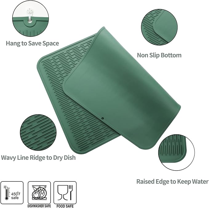 Silicone Dish Drying Mat for Multiple Usage, Easy clean, Eco-friendly, - Image 4