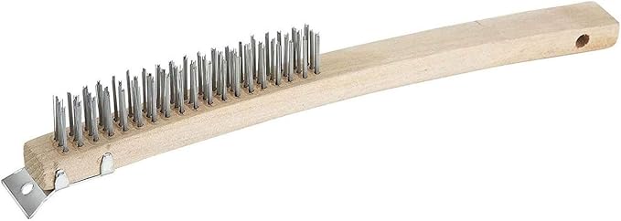 Winco Row Bristle Brush, 3 by 19-Inch, Steel Wire by Winco