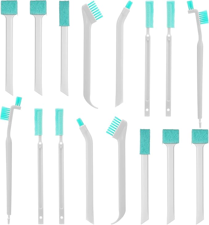 16 Pcs Small Household Cleaning Brushes, Deep Detail Crevice Cleaning Tool Set by Unknown