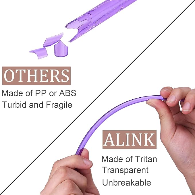 ALINK 35-Pack Tritan Hard Plastic Reusable Straws - Image 3