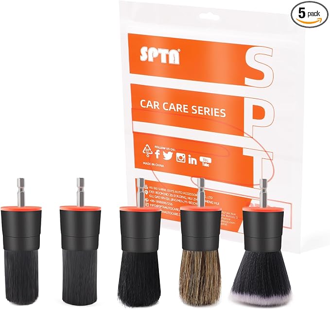 SPTA Drill Brush Attachment, Auto Detail Set, Replacement Car Detail by SPTA