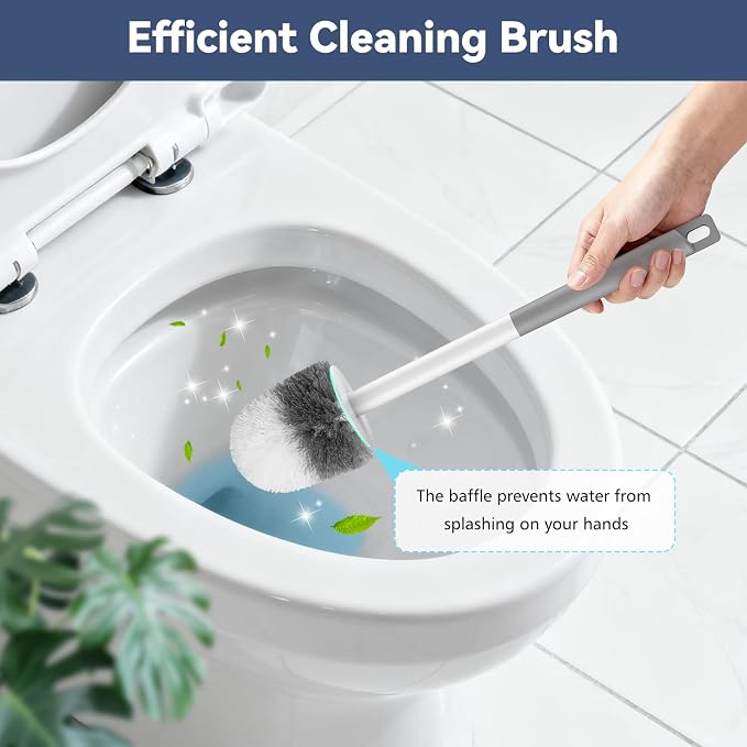 Toilet Brush, Compact Toilet Brush and Holder Set - Image 6