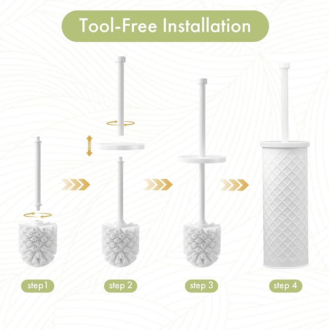Toilet Bowl Brush and Holder Set 2 Pack - Image 7
