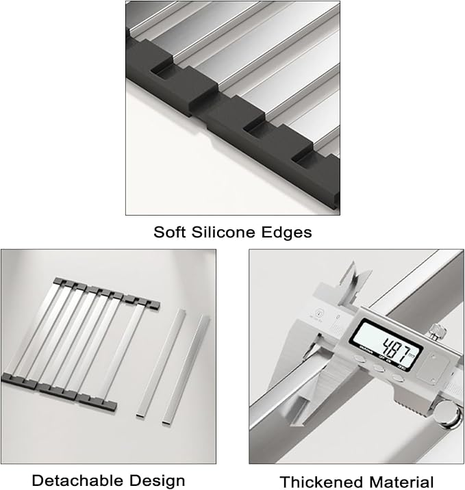 Foldable Dish Drying Rack for Kitchen Sink, Over The Sink Dish Drying Rack - Image 6