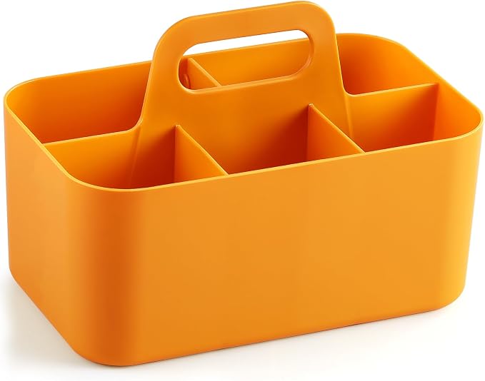 Multiuse Caddy Organizer with Handle, Stackable Plastic Tote Bin - Image 9