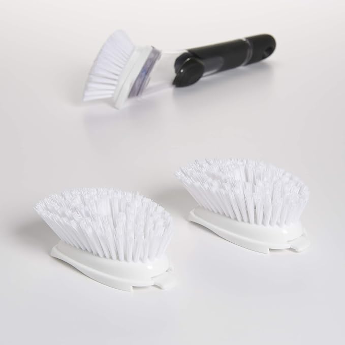 OXO Good Grips Soap Dispensing Dish Brush Refills, 2 Pack, Nylon Bristles - Image 2