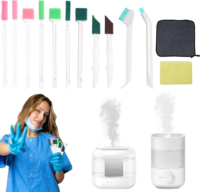 Humidifier Cleaner Brush Set 14Pcs, Small Cleaning Brush Tight Spaces by Engorgio