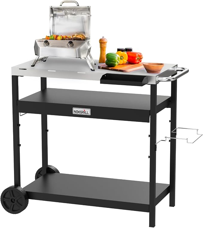 Nexgrill Large Stainless Steel Grill Table by Nexgrill