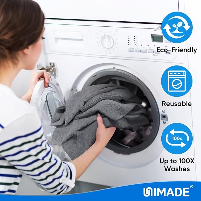 Microfiber Cleaning Cloth, 20 Pack Reusable Microfiber Towels - Image 6