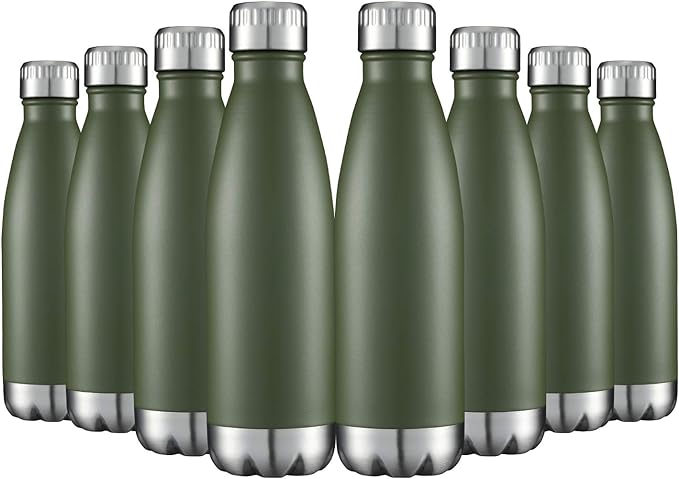 HASLE OUTFITTERS 17oz Stainless Steel Water Bottles Bulk, Vacuum Insulated by HASLEOUTFITTERS