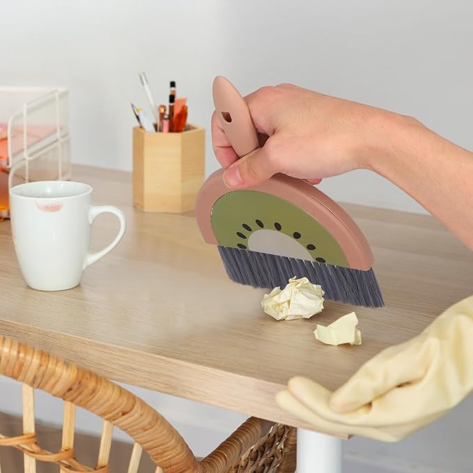 VOSAREA Mini Broom Set with Dustpan - Image 3