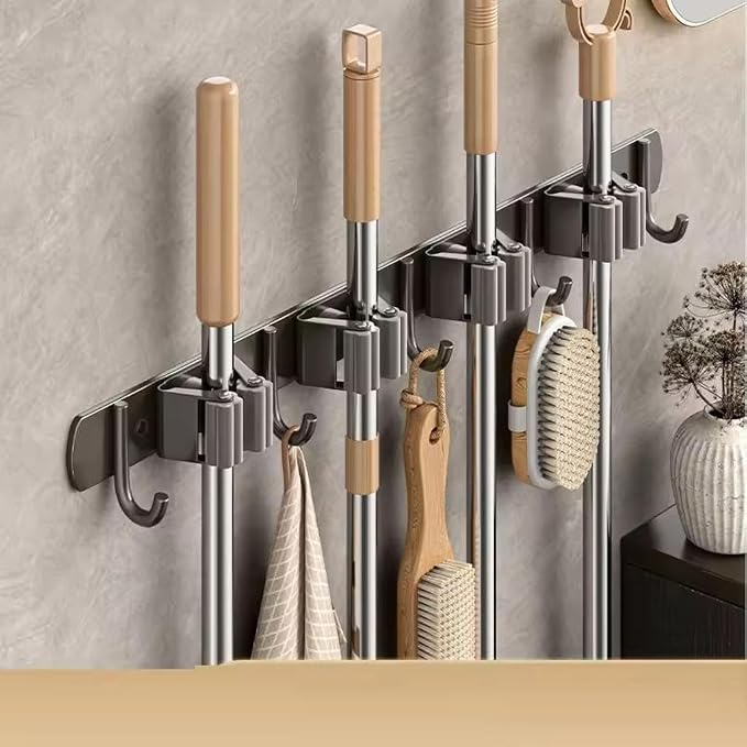 Wall Mount Mop and Broom Holder – Heavy Duty SUS304 Stainless Steel Organizer - Image 6