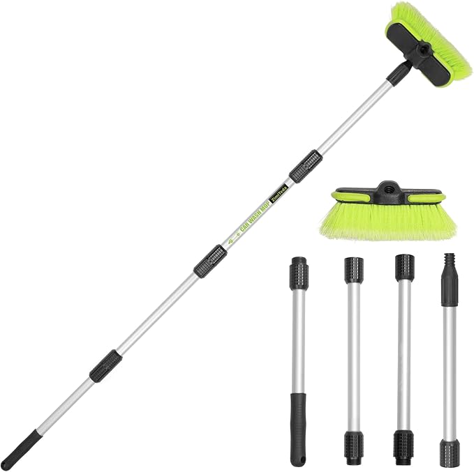 65”165cm Car Wash Brush Long Handle Soft Bristle Scrub Cleaning Mop by ZimiTeda