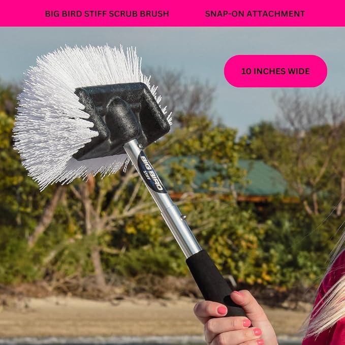 Big Bird Brush White Boat Deck Scrub Brush - Image 7