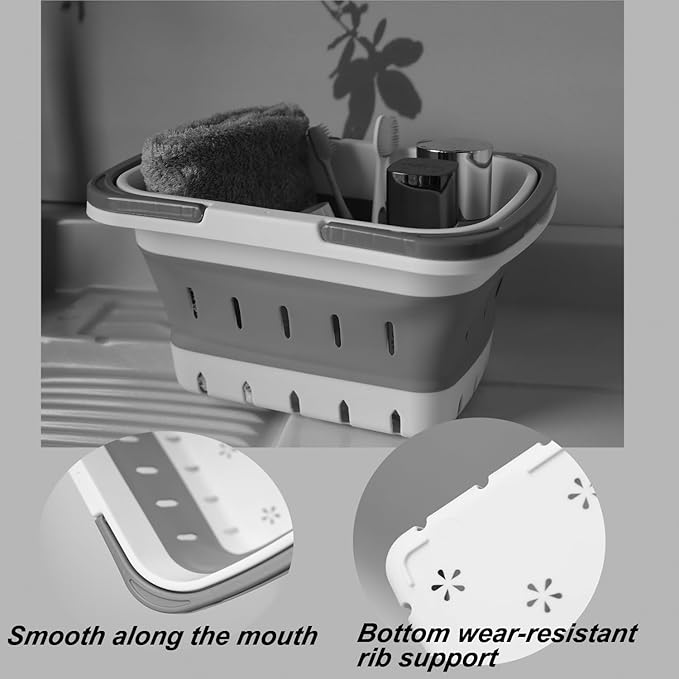 Portable Folding Plastic Bath Caddy - Image 3