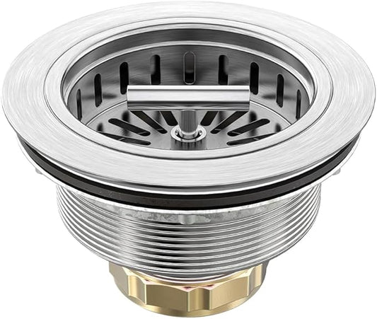 KONE Kitchen Sink Drain Sink Strainer 3-1/2 Inch Drain Assembly Kit Replacement by KONE