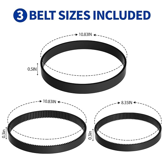 Replacement Belt Set for Bissell ProHeat 2X Revolution Pet Pro Carpet Cleaner - Image 7