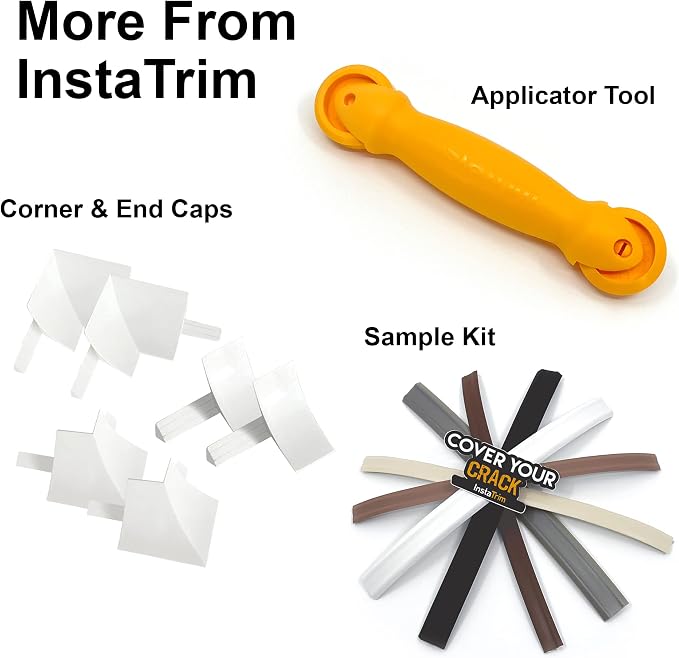 InstaTrim The Original Flexible Trim - 50ft Dark Brown 3/4" Wide Caulk Tape - - Image 7