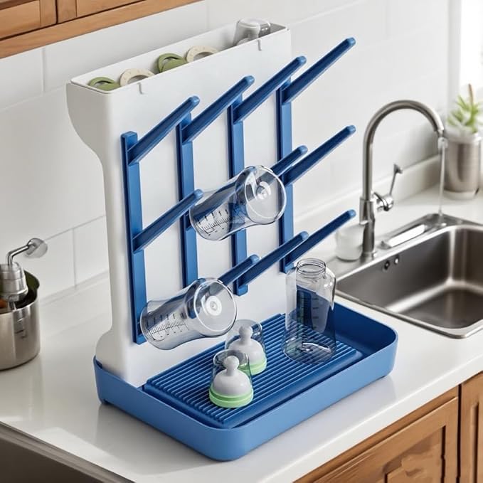 Tecdigbo Baby Bottle Drying Rack, Countertop Bottle Dryer, Cup Drying Rack - Image 6