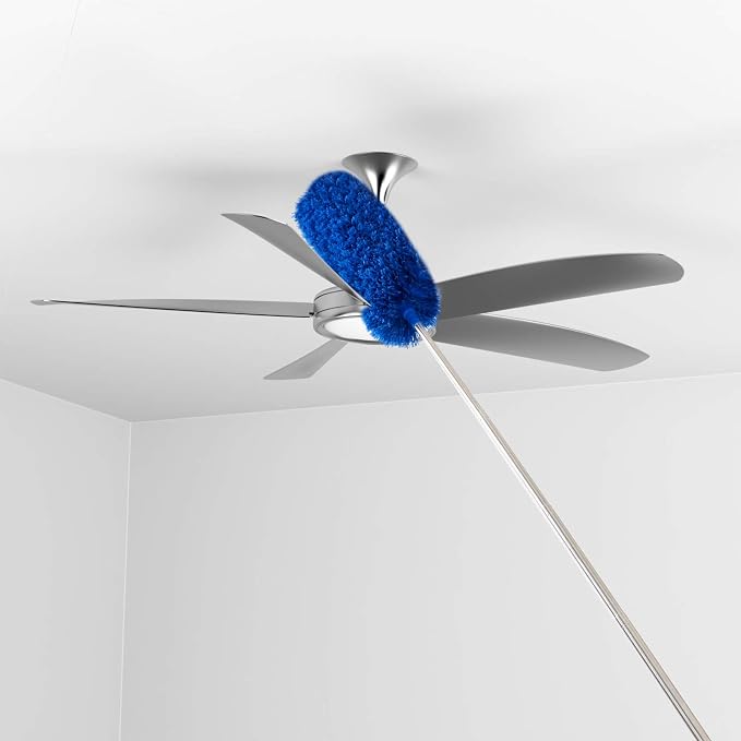 Cobweb Duster with Extension Pole, Washable Cleaning Duster Kit with 2 Duster - Image 5