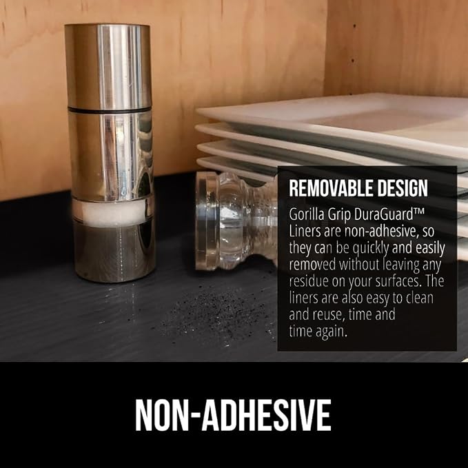 GORILLA GRIP DuraGuard Shelf Liner, 17.5x20 Non-Adhesive Cabinet Liners - Image 5