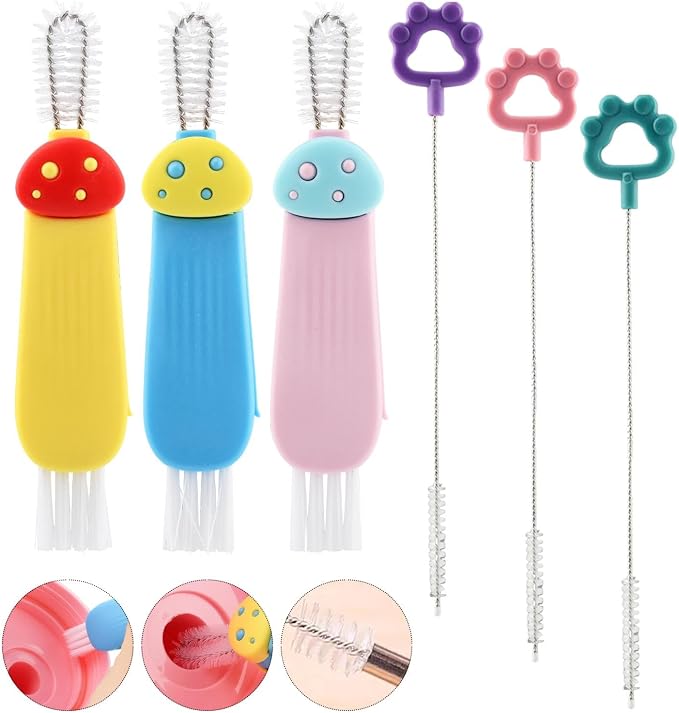 3 in 1 Cup Lid Cleaning Brush Multifunctional Cup Lid Ga-p Cleaner, Portable by Unknown