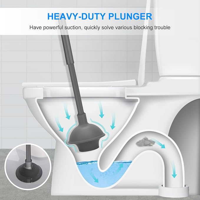 SetSail Toilet Brush and Plunger Set, Toilet Plungers - Image 4