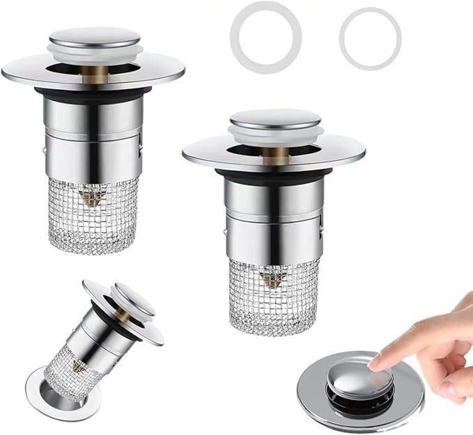 Bathroom Sink Drain Strainer, Pop Up Sink Drain Strainer by GoodQuality
