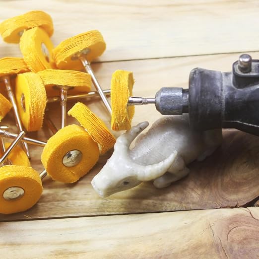 Luo ke 20 Pcs Little Buffing Wheel, 1/8 Inch Cloth Polishing Wheel - Image 4