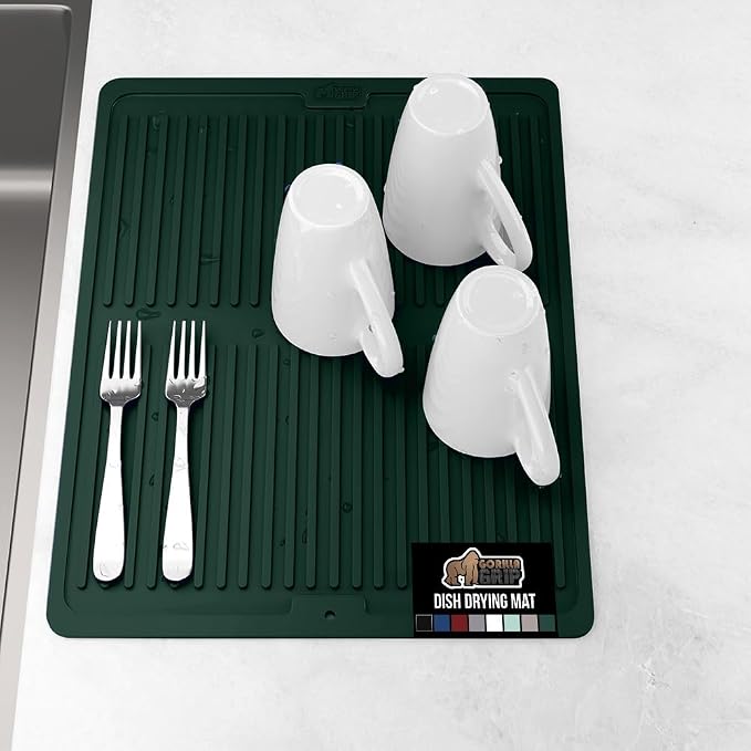 GORILLA GRIP 100% BPA-Free Silicone Dish Drying Mat by GorillaGrip