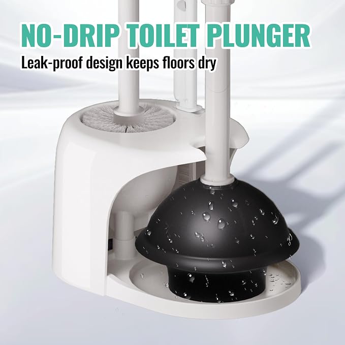2PACK 4 in 1 Toilet Brush and Plunger Set - Image 4
