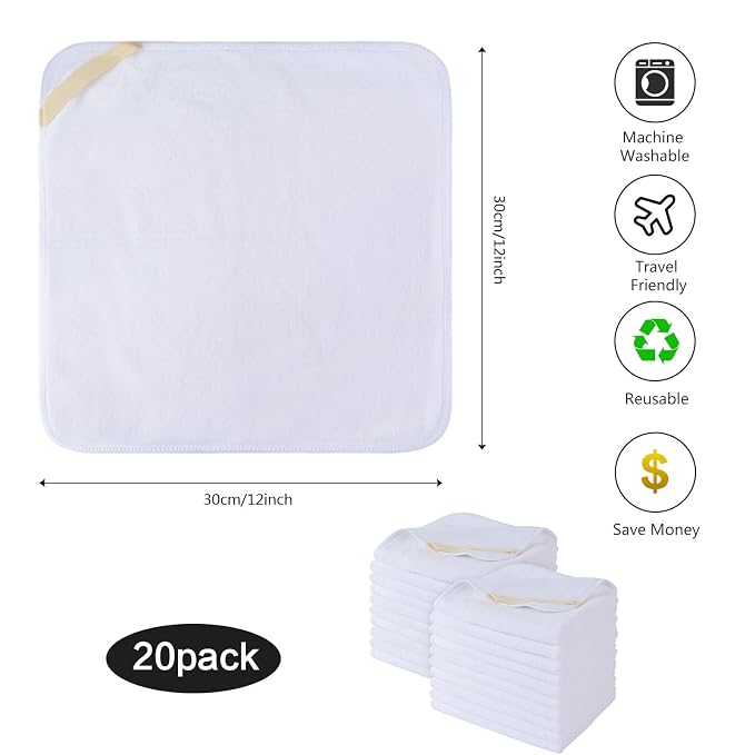 SINLAND Microfiber Facial Cloths Fast Drying Washcloth 12inch x 12inch - Image 8