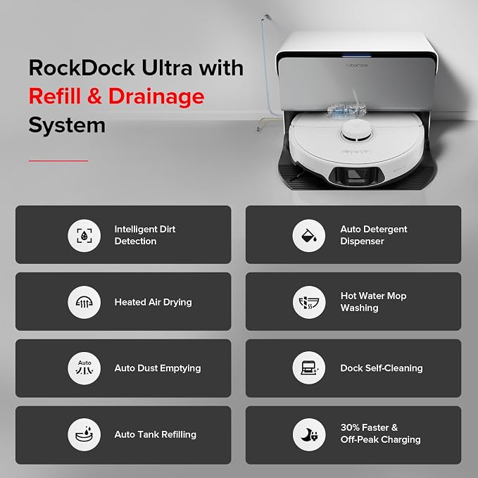 roborock S8 MaxV Ultra with Refill & Drainage System Robot Vacuum and Mop - Image 3
