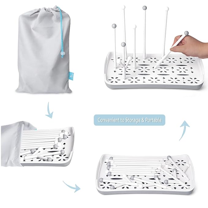 Baby Bottle Drying Rack with Tray, Termichy High Capacity Bottle Dryer Holder - Image 5