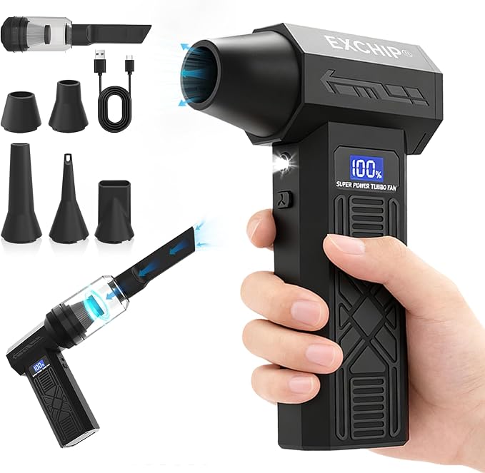 2-in-1 Compressed Air Duster & Vacuum – 150000RPM Electric Air Duster by Unknown