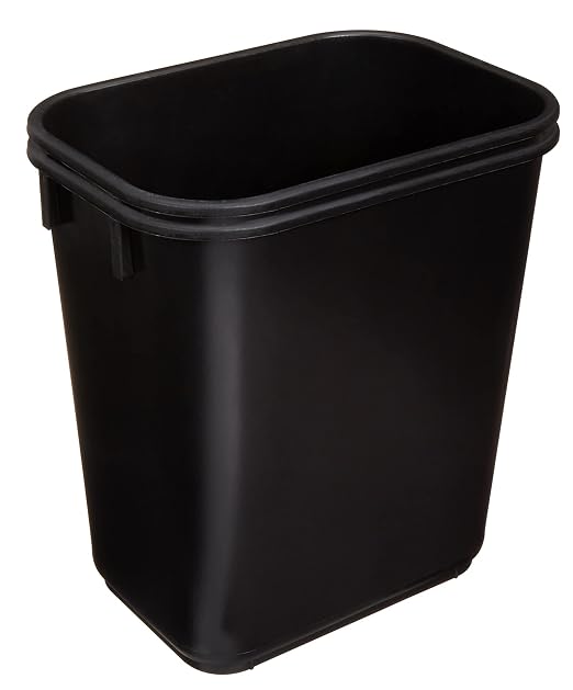 Amazon Basics Small Trash Can, Rectangular Commercial Office Wastebasket - Image 2