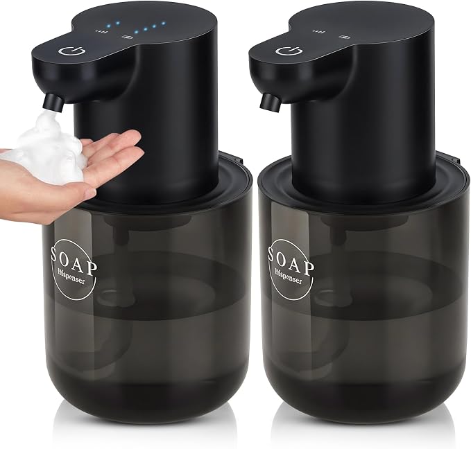 2 Pack Automatic Soap Dispenser, Touchless Automatic Foaming Soap Dispenser by VZZNN