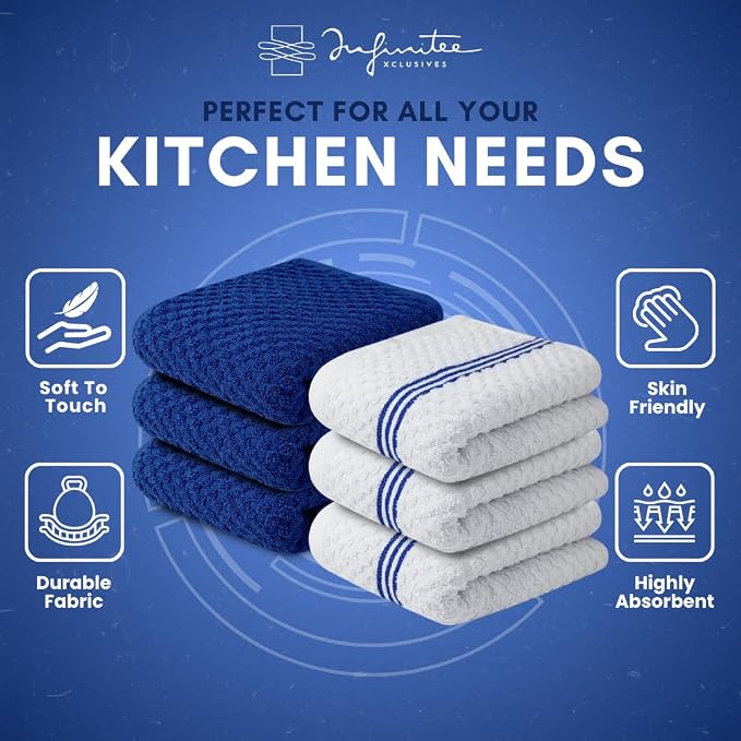Infinitee Xclusives 100% Cotton Kitchen Towels - Image 6