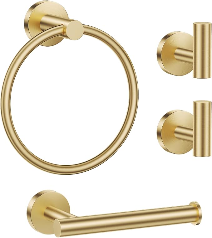 Lairuier Bathroom Hardware Set, 4-Piece Towel Holder Set Include Toilet Paper by LairuierBathroomHardwareSet