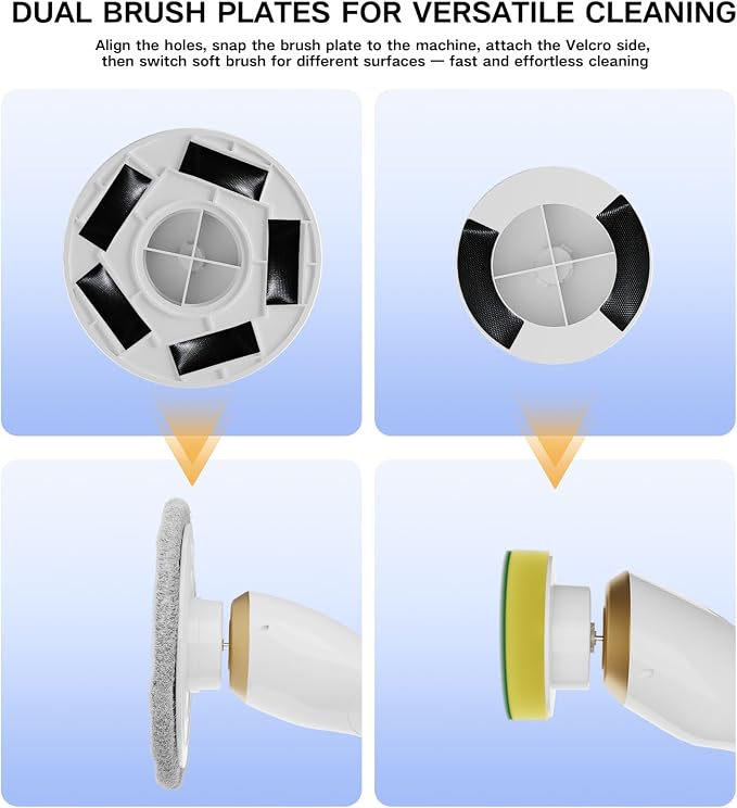 Electric Spin Scrubber Cordless Shower Cleaning Brush - Image 8