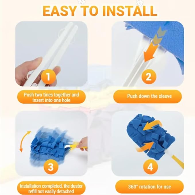 6 Pack 360° Electrostatic Duster Refills Compatible - Image 8