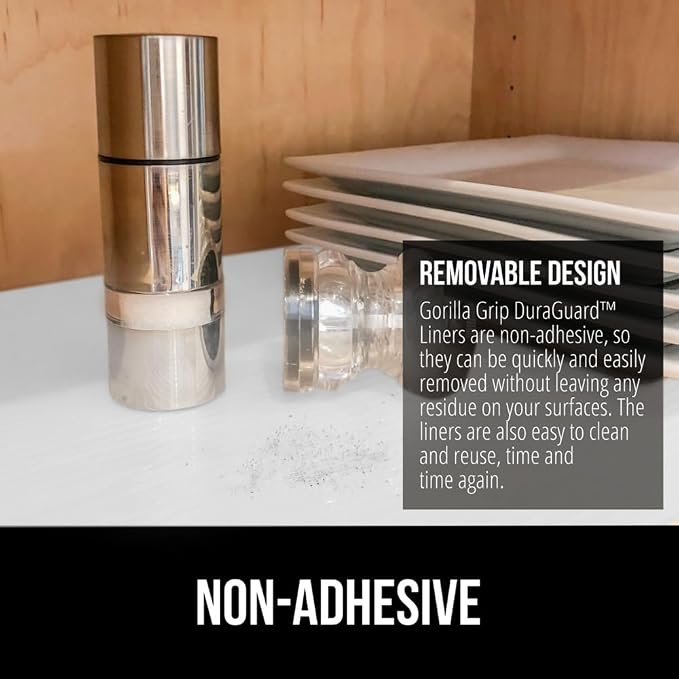 GORILLA GRIP DuraGuard Shelf Liner, 17.5x30 Non-Adhesive Cabinet Liners - Image 5