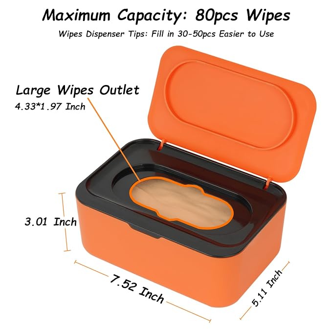 Wipes Dispenser, Wipe Holder for Baby & Adult, Seposeve Refillable Wipe - Image 6