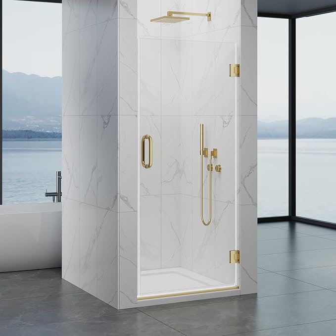 Hinged Shower Door, 3/8" Tempered Glass - Image 2